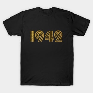 1942 Birth Year Glitter Effect T-Shirt